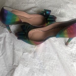 Rainbow stiletto Shoes , size 10, women
